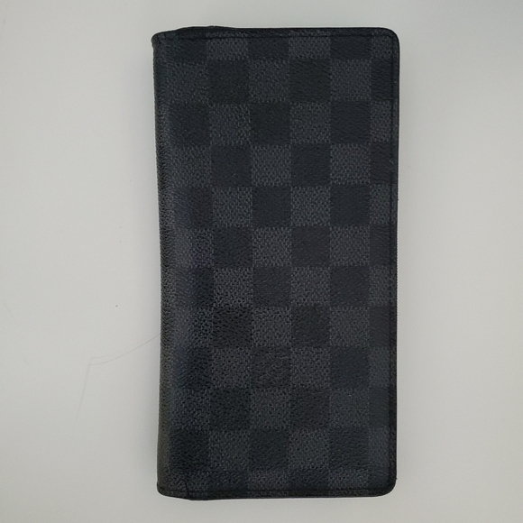 Louis Vuitton Damier Graphite Brazza Bi-fold Wallet With COA